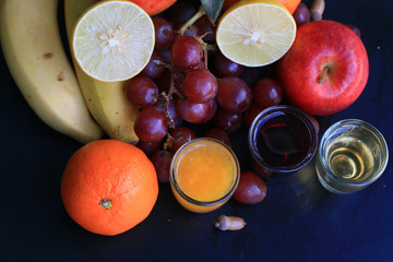 Mix fruit and juice