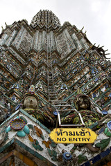 asia  thailand  in  bangkok sunny  temple step fear