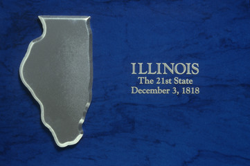 Silver Map of Illinois