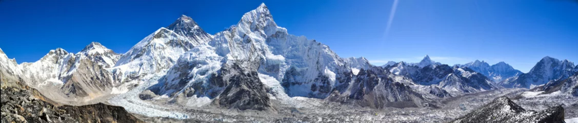 Stickers pour porte Népal Panorama du mont Everest