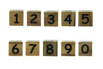 number on wood