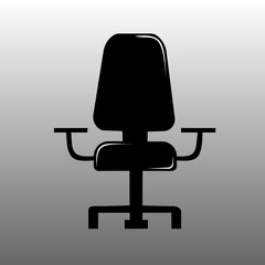 vector icon office chair on wheels