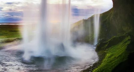 Fototapeten One of the Icelandic most famous waterfall - Seljalandsfoss © kojin_nikon