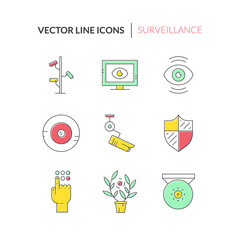Colorful Surveillance icons