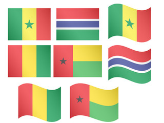 African Flags 5 EPS 10