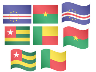 African Flags 7 EPS 10
