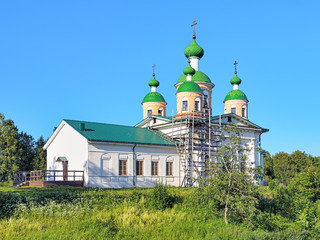 Fototapeta na wymiar Cathedral of the Smolensk icon of the Mother of God in Olonets, Karelia, Russia