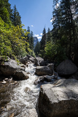 Yosemite National Park, Merced River at Mist Trail.