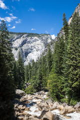 Yosemite National Park, Merced River at Mist Trail.