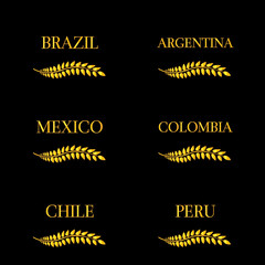 Laurel Wreath Latin American Countries 4