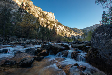 Naklejka na ściany i meble Rushing Stream in Yosemite National Park's Mirror Lake