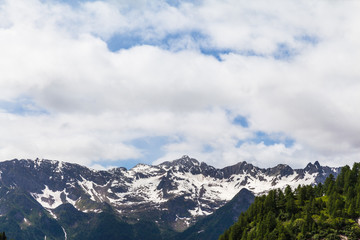 Panorama view of the Alps in Ticino