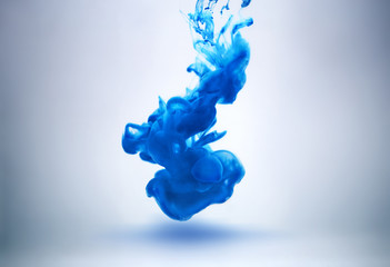 blue ink underwater