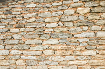 Old brick wall: Texture of vintage brickwork - stone brick