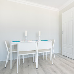 White furniture and walls