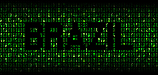 Brazil text on hex code illustration
