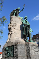 Ljubljana, Prešeren-Denkmal (August 2015)
