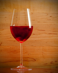 One single wine glass