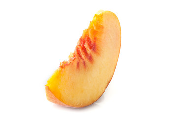 Ripe peach slice