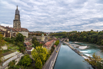 Fototapeta premium Bern and Berner Munster cathedral