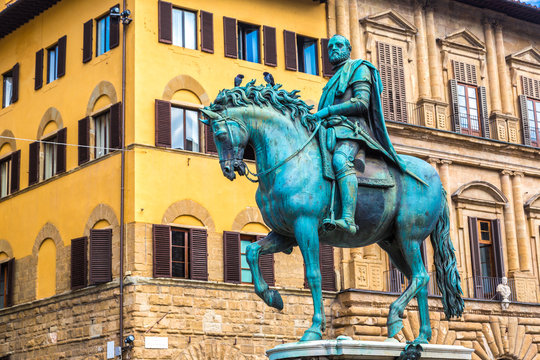 Statue Of Cosimo I De Medici In Florence