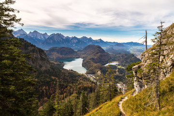 Fototapeta na wymiar Alps and lakes in Germany