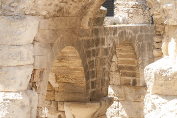 detail of column and ornaments in baroque style