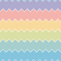 Seamless colourful rainbow sawtooth zig-zag pattern background