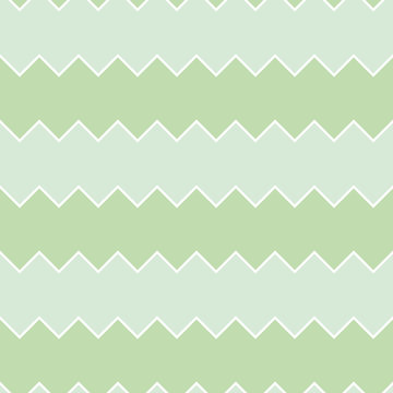Seamless green sawtooth zig-zag pattern background