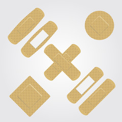 Plasters of different shapes.