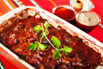 Chicken liver casserole