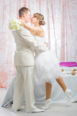 Bride and groom in wedding studio photo session © Iosif Yurlov
