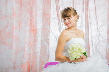 Bride and groom in wedding studio photo session © Iosif Yurlov