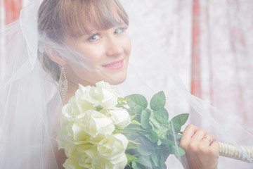 Bride and groom in wedding studio photo session © Iosif Yurlov