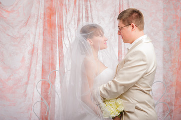 Bride and groom in wedding studio photo session © Iosif Yurlov