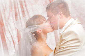 Bride and groom in wedding studio photo session © Iosif Yurlov