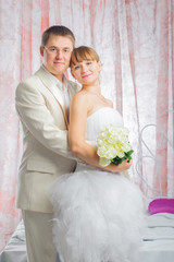 Bride and groom in wedding studio photo session © Iosif Yurlov