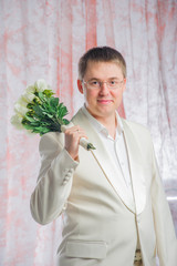 Bride and groom in wedding studio photo session © Iosif Yurlov