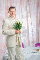 Bride and groom in wedding studio photo session © Iosif Yurlov