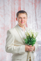 Bride and groom in wedding studio photo session © Iosif Yurlov