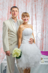 Bride and groom in wedding studio photo session © Iosif Yurlov