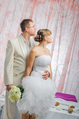 Bride and groom in wedding studio photo session © Iosif Yurlov