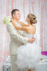 Bride and groom in wedding studio photo session © Iosif Yurlov