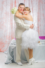 Bride and groom in wedding studio photo session © Iosif Yurlov
