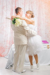 Bride and groom in wedding studio photo session © Iosif Yurlov