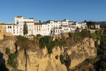 Fototapeta na wymiar Partial view of the city of Ronda, monumental town, Malaga, Spai