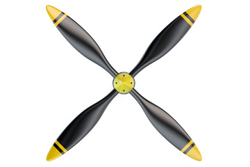 Airplane propeller with 4 blades © alexlmx