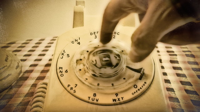 Telephone rotary sepia dial receiver
