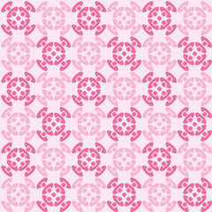 Pattern in light and dark shades of pink with decorations shaped candies