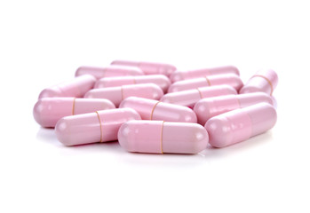 Obraz na płótnie Canvas pills capsules isolated on white background